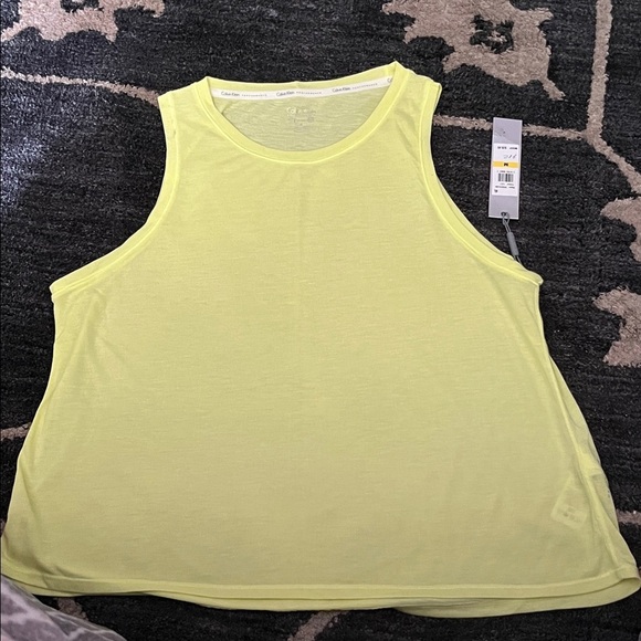 Calvin Klein Performance Tops - Calvin Klein Performance Light Yellow Tank Top